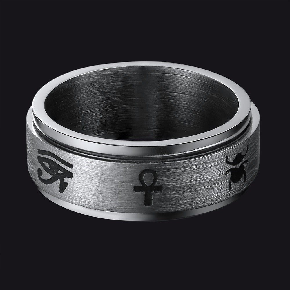 Egyptian Eye Horus Spinning Fidget Anxiety Ring