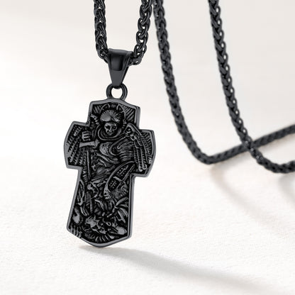FaithHeart Archangel St. Michael Cross Necklace Protection Pendant FaithHeart