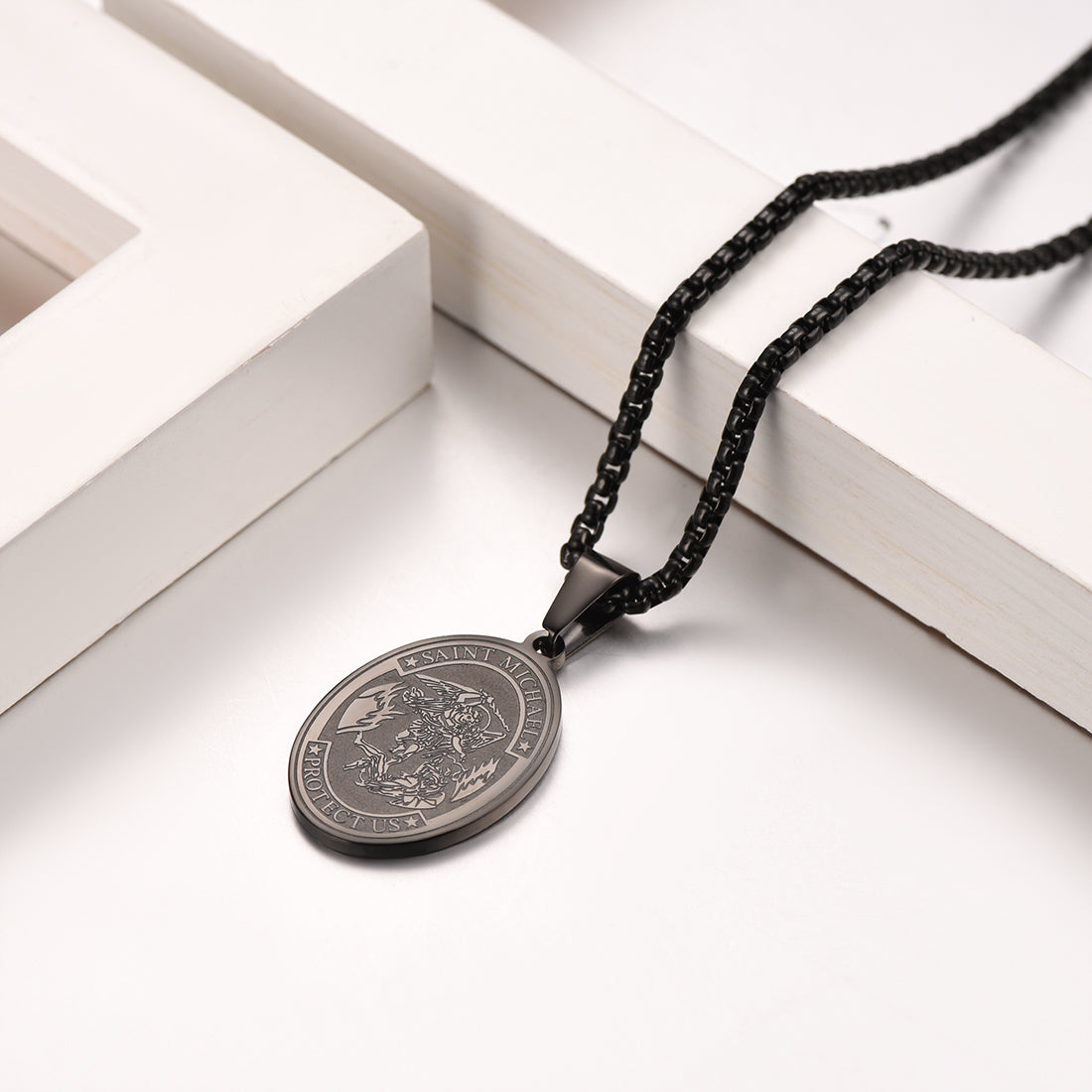 FaithHeart St. Michael Necklace Archangel Michael Medal Pendant FaithHeart