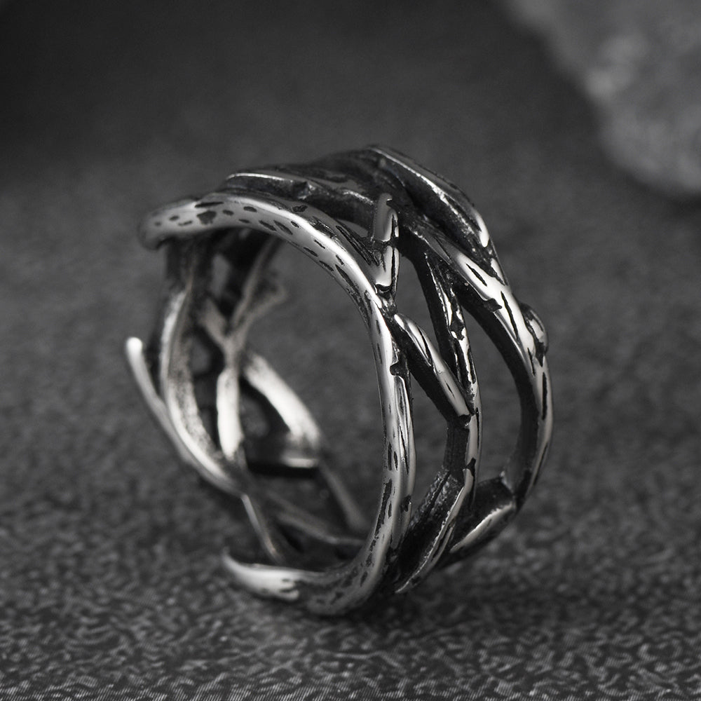 FaithHeart Christian Crown of Thorns Ring Stainless Steel For Men FaithHeart