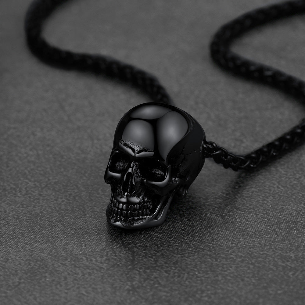 FaithHeart Gothic Skull Necklace For Men FaithHeart