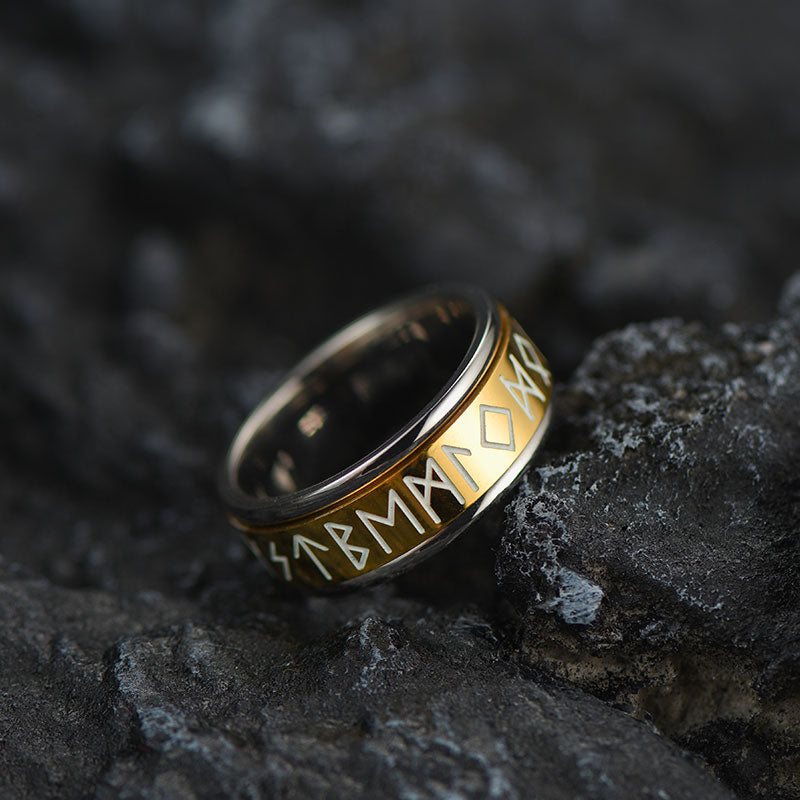 FaithHeart Viking Rune Ring Anxiety Ring For Men FaithHeart