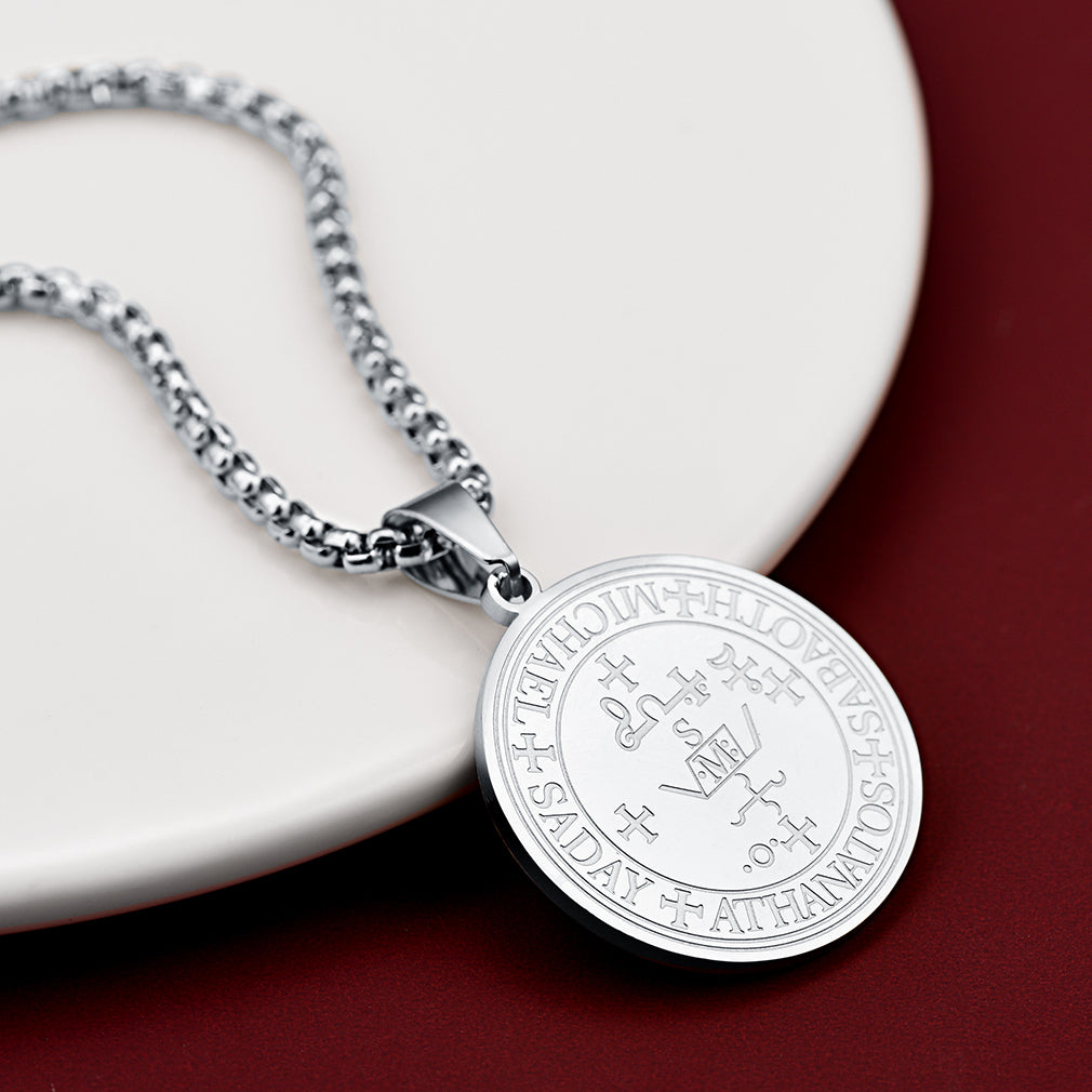 FaithHeart Sigil of Archangel Michael Talisman Necklace for Men FaithHeart