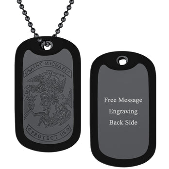 FaithHeart Military Saint Michael Necklace Dog Tag for Men FaithHeart