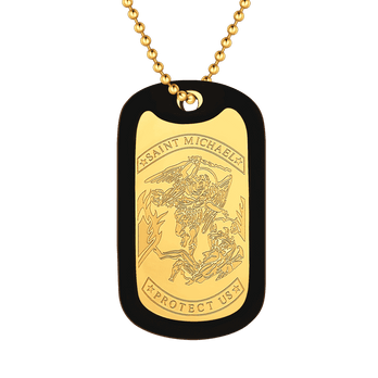 FaithHeart Military Saint Michael Necklace Dog Tag for Men FaithHeart