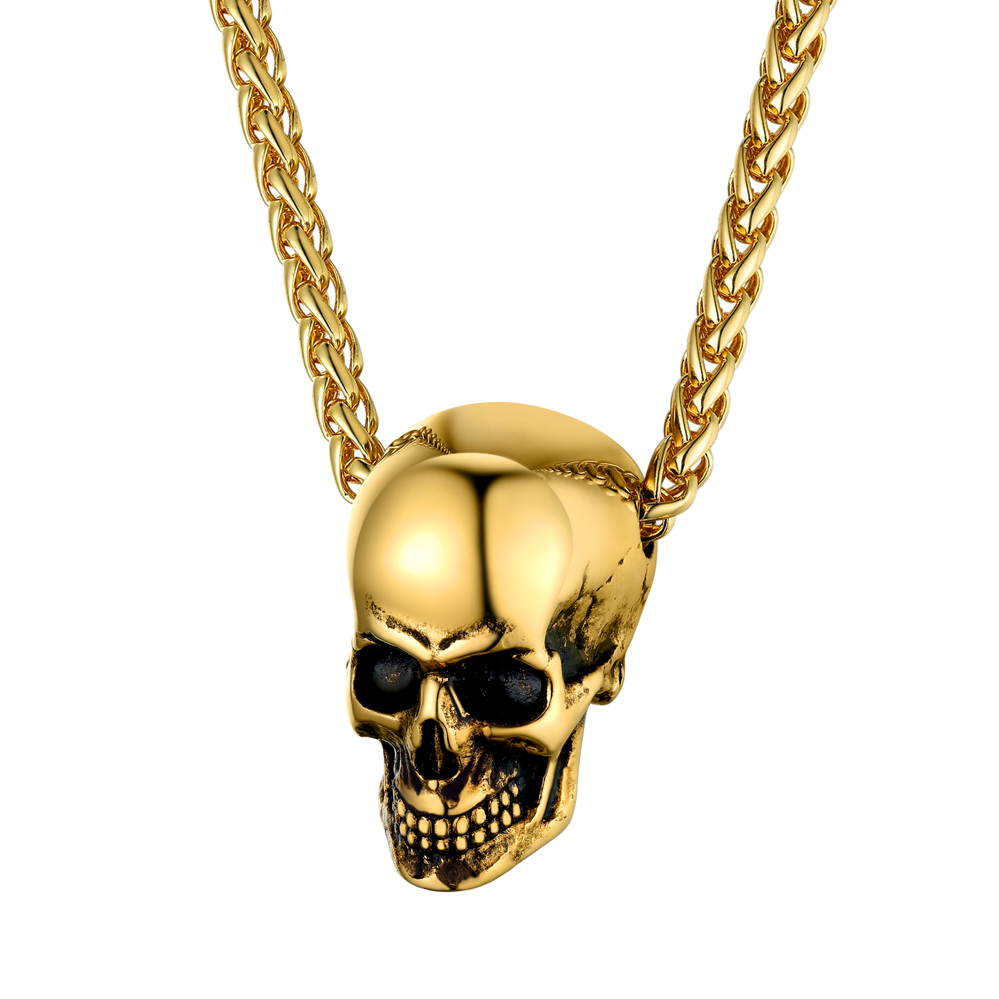 FaithHeart Gothic Skull Necklace For Men FaithHeart