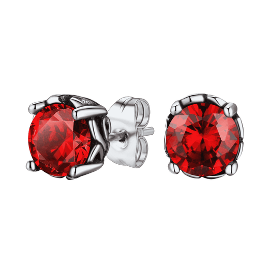 FaithHeart Celtic Gemstone Stud Earrings for Men FaithHeartimg