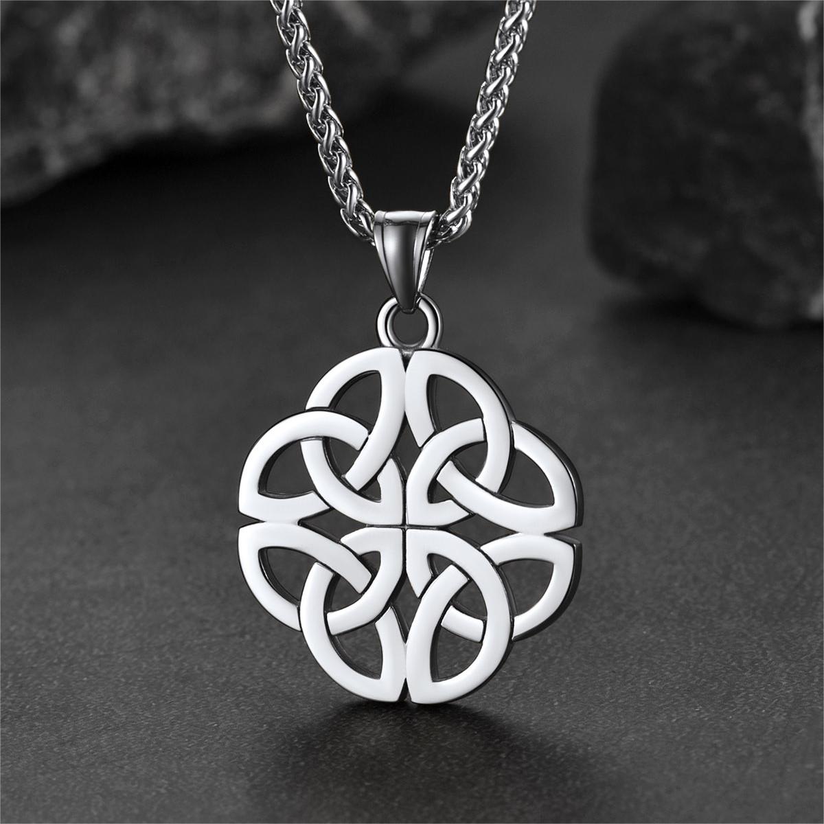 FaithHeart Viking Irish Celtic Knot Necklace For Men FaithHeart