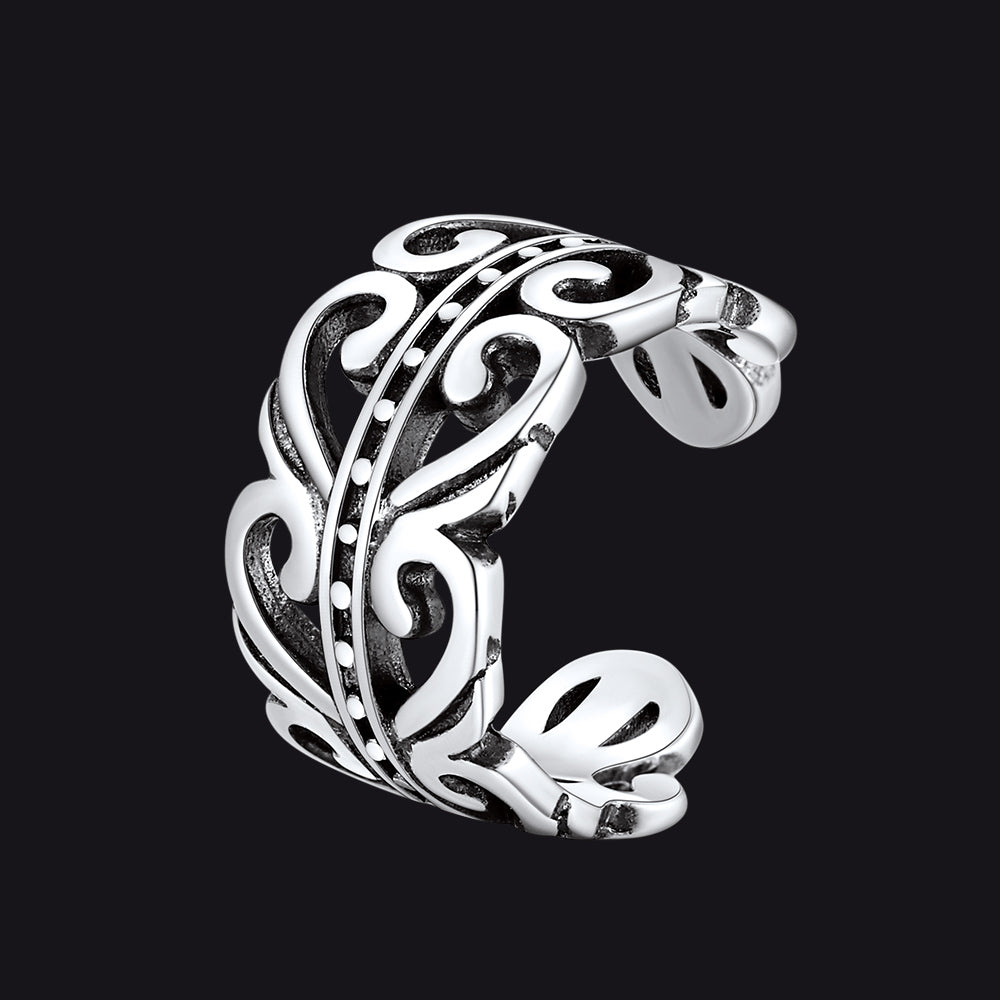 FaithHeart Sterling Silver Celtic Ear Cuff Earrings for Men FaithHeart