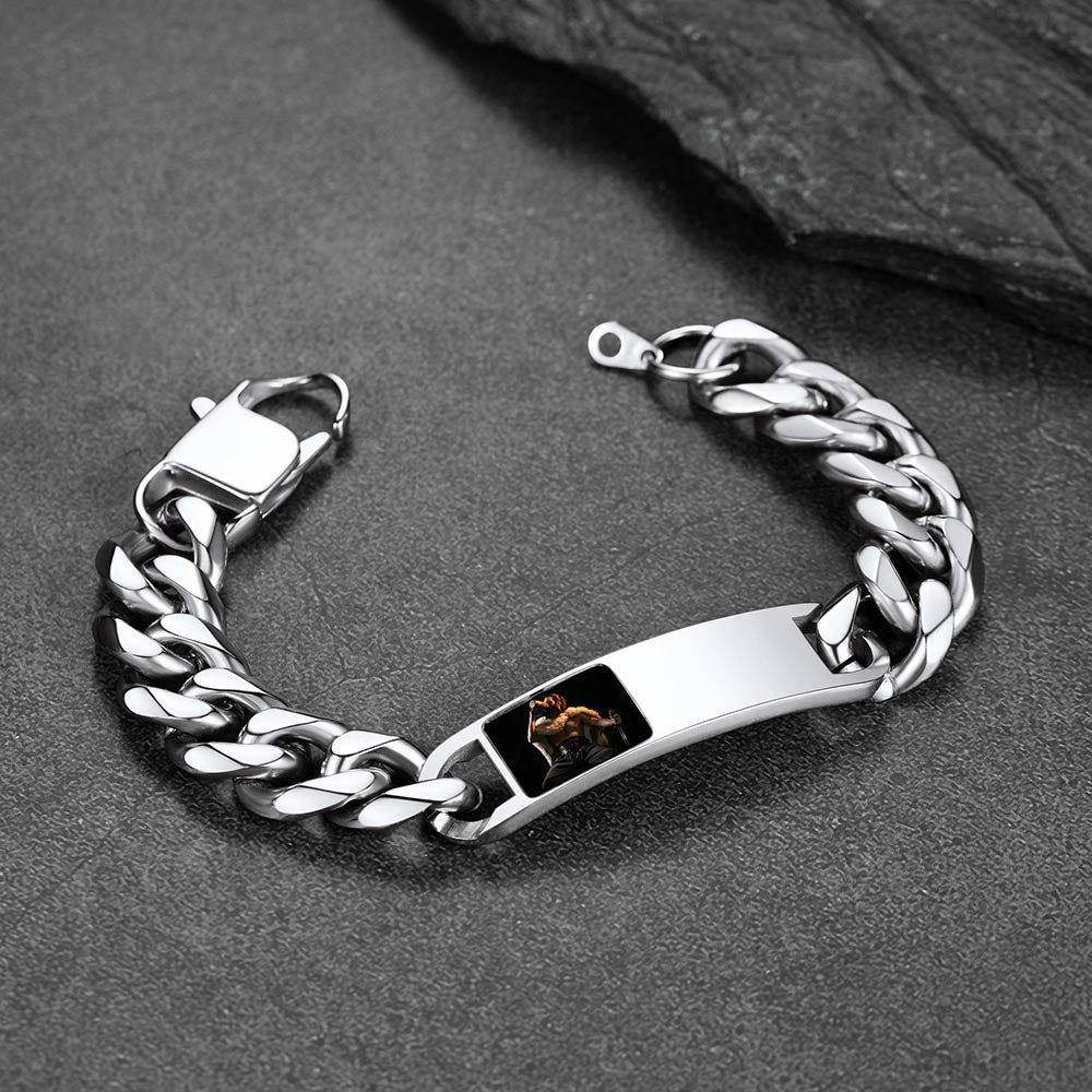 FaithHeart Custom Cuban Link Bracelet Stainless Steel Chain Wrist Bracelets FaithHeart