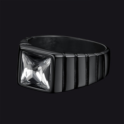 FaithHeart Birthstone Band Ring Gemstone Ring for Men FaithHeart