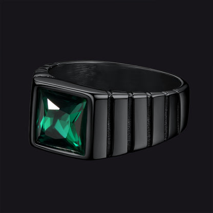 FaithHeart Birthstone Band Ring Gemstone Ring for Men FaithHeart