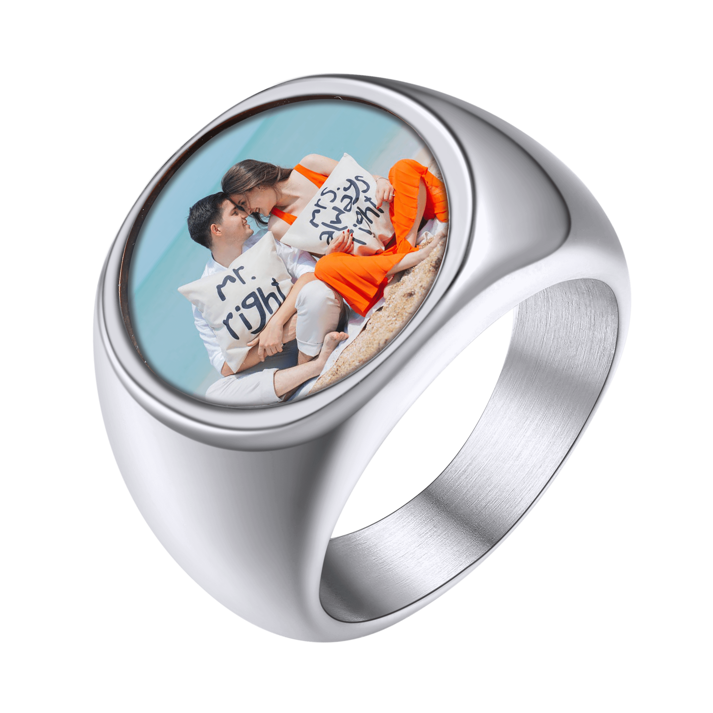Personalized Photo Ring Memorial Gift