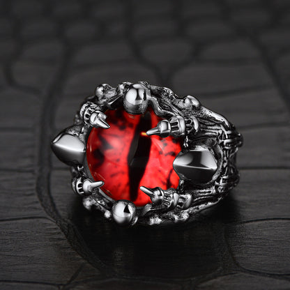 FaithHeart Biker Eye of Sauron Ring Dragon Claw Ring For Men FaithHeart