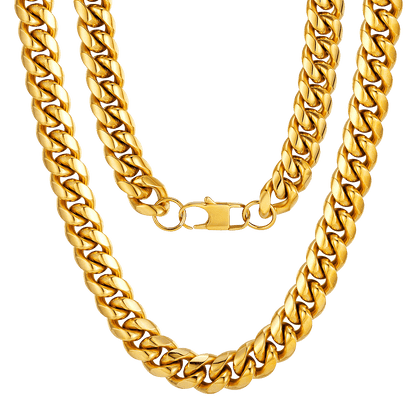 FaithHeart Chunky Miami Cuban Link Chain Necklace For Men Hip-Hop Fans FaithHeart