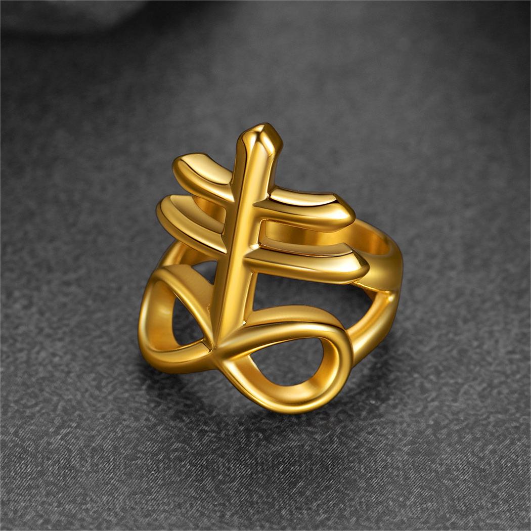 FaithHeart Satanic Leviathan Cross Ring For Men FaithHeart
