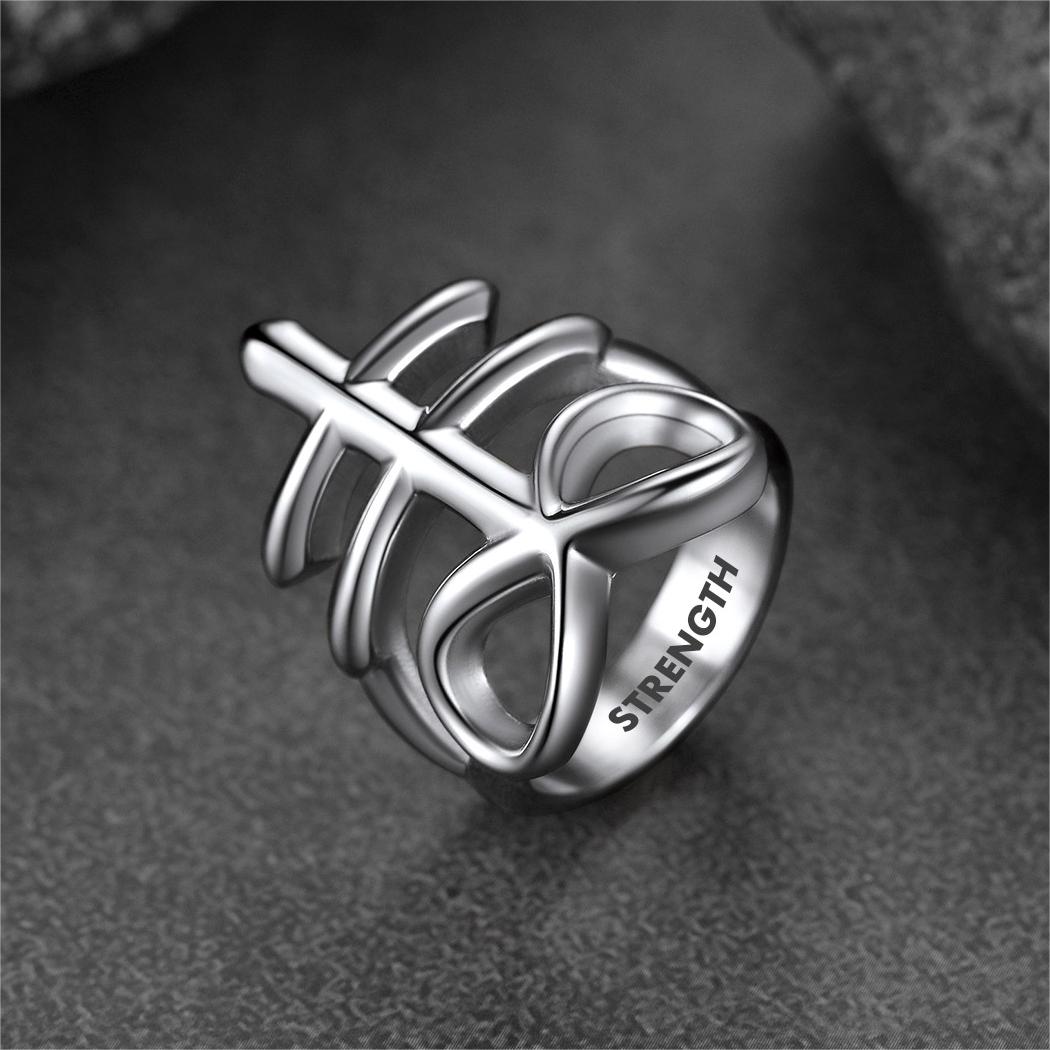FaithHeart Satanic Leviathan Cross Ring For Men FaithHeart