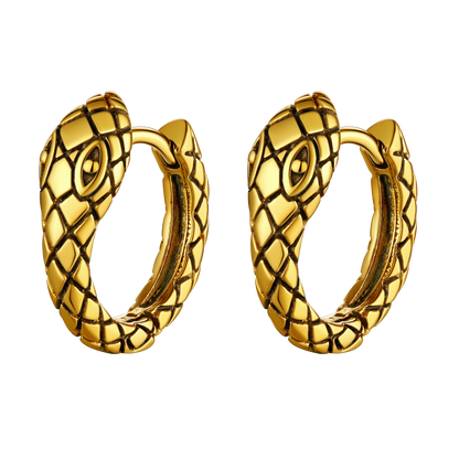 FaithHeart Snake Hoop Earrings Gothic Huggie Earrings FaithHeart