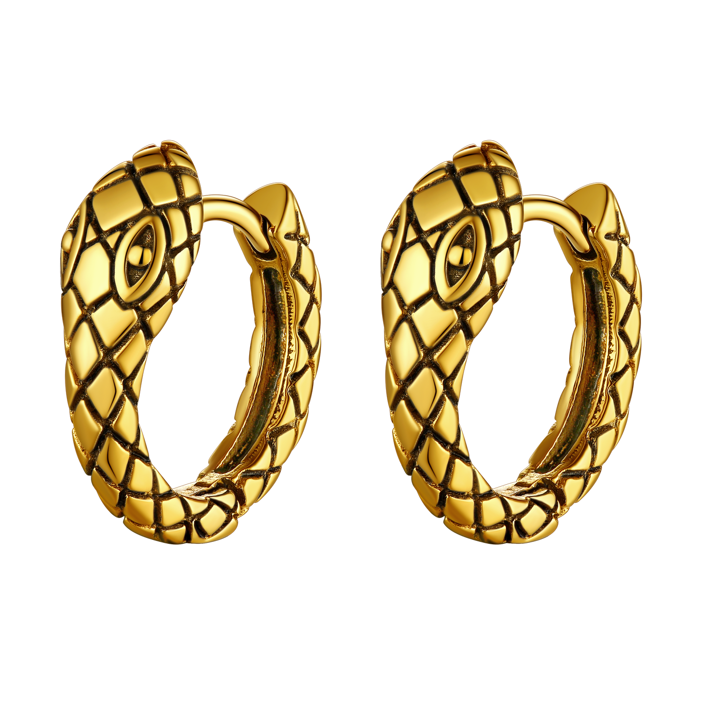 FaithHeart Snake Hoop Earrings Gothic Huggie Earrings FaithHeart