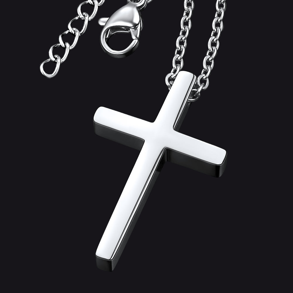 FaithHeart Classic Cross Necklace For Men/Women FaithHeart