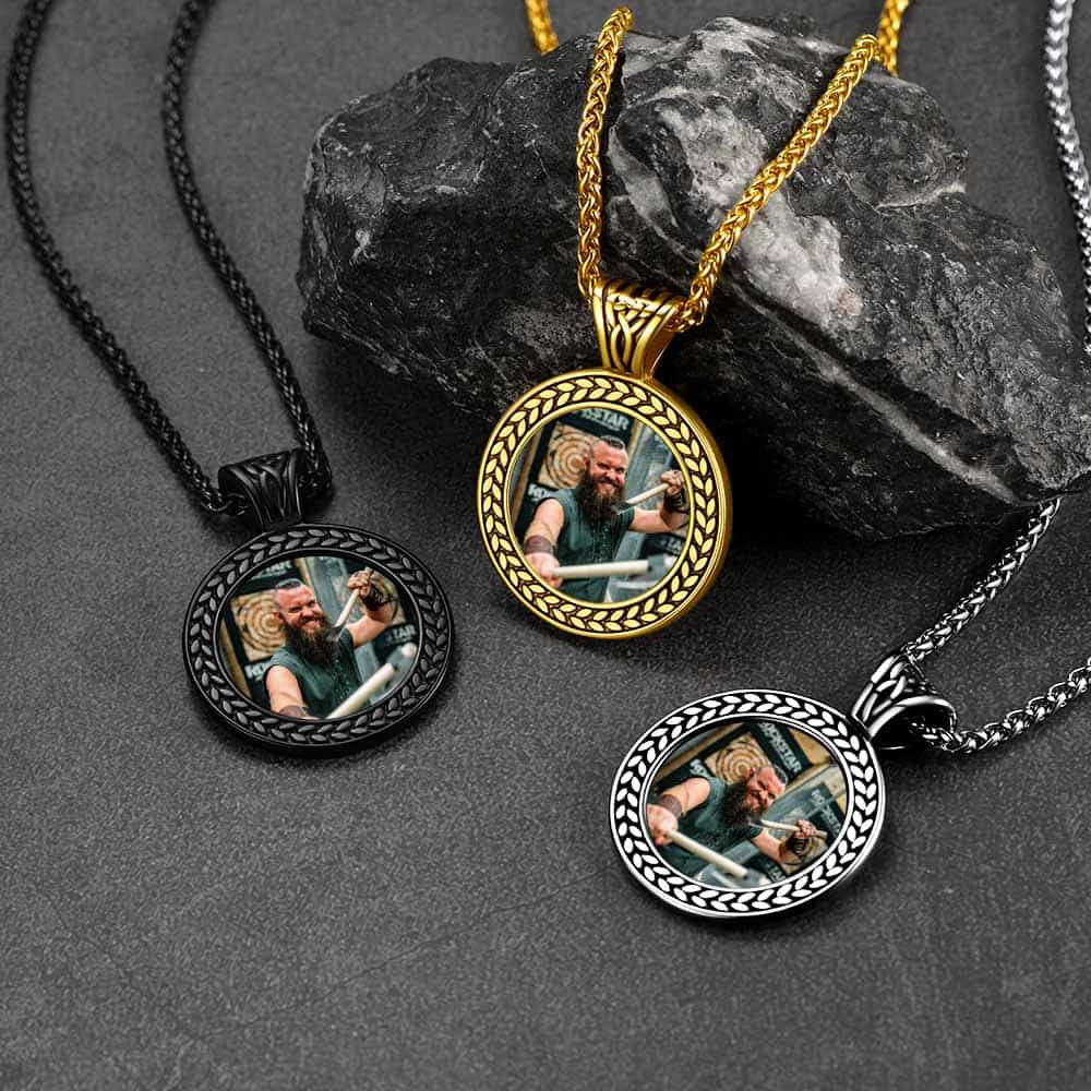 FaithHeat Personalized Picture Engraved Necklace Memory Pendant Necklace FaithHeart