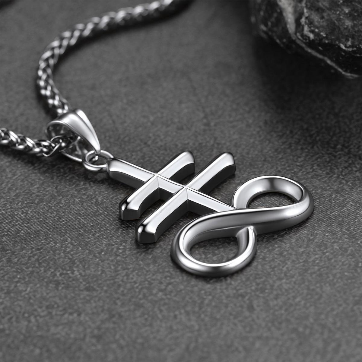 FaithHeart Satan Leviathan Cross Necklace Pendant for Men FaithHeart