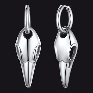 FaithHeart Gothic Raven Skull Earrings Viking Earrings for Men FaithHeart