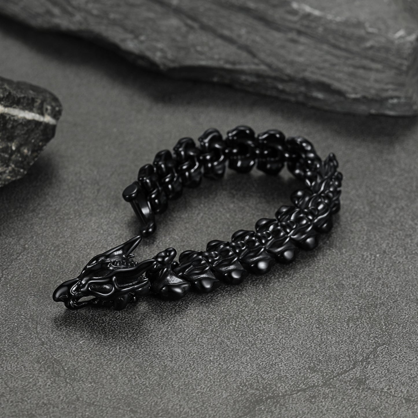 FaithHeart Viking Dragon Head Bracelet Stainless Steel Punk Bracelet FaithHeart