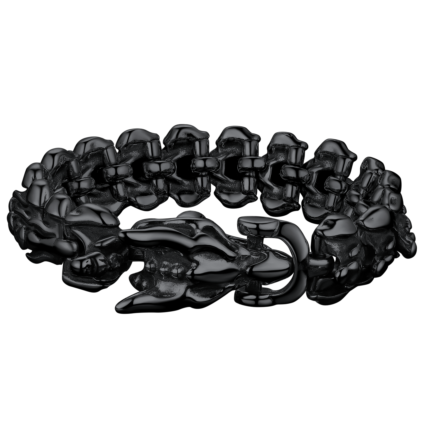 FaithHeart Viking Dragon Head Bracelet Stainless Steel Punk Bracelet FaithHeart