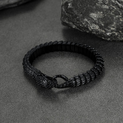 FaithHeart Viking Snake Jörmungandr  Bracelet Stainless Steel Bangle Bracelet FaithHeart