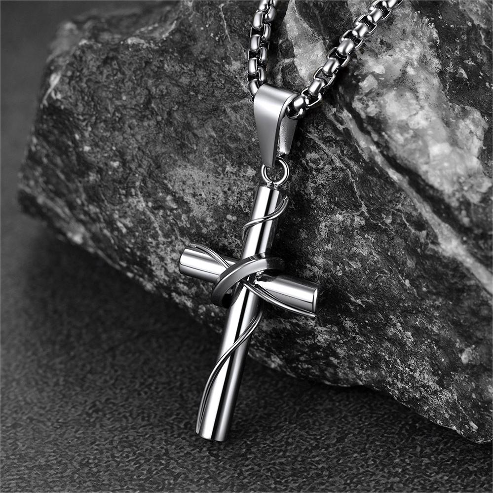 Silver Cross Cross Necklace 925 Sterling Silver Crucifix Cross