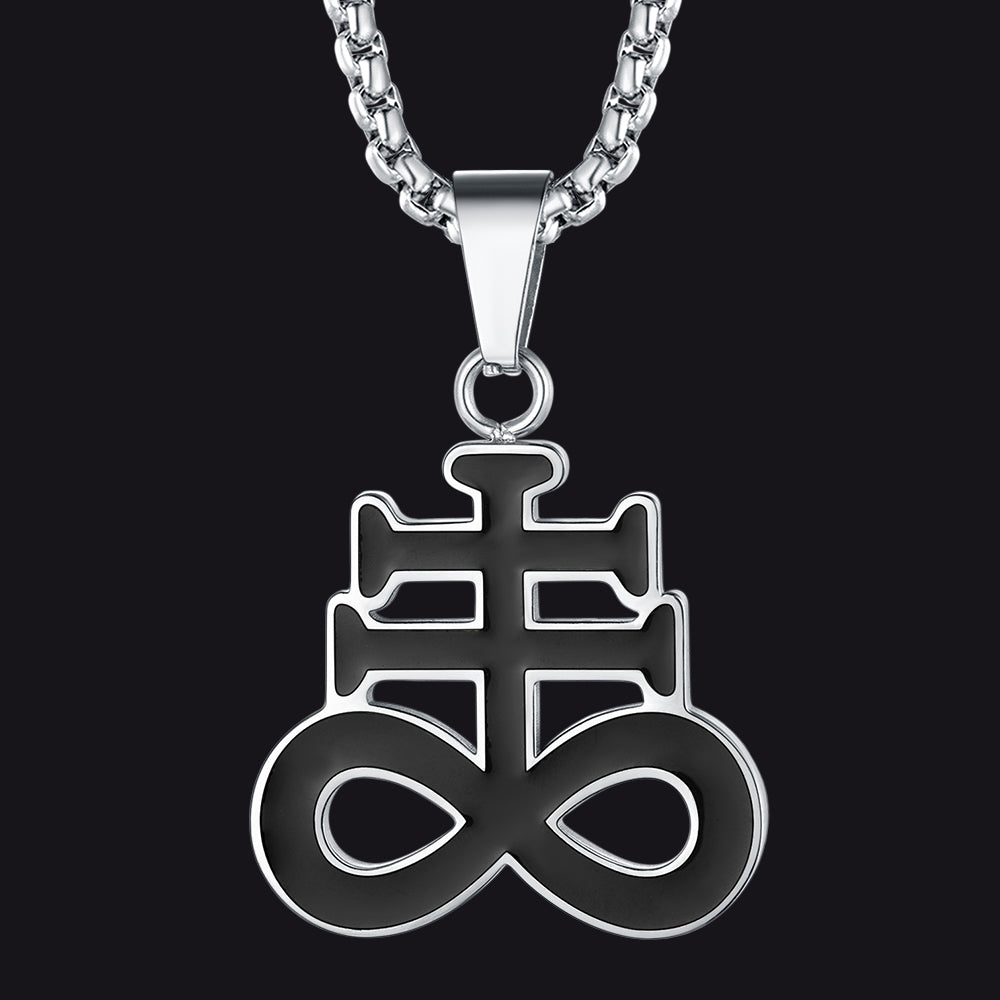 FaithHeart Satanic Leviathan Cross Necklace For Men FaithHeart