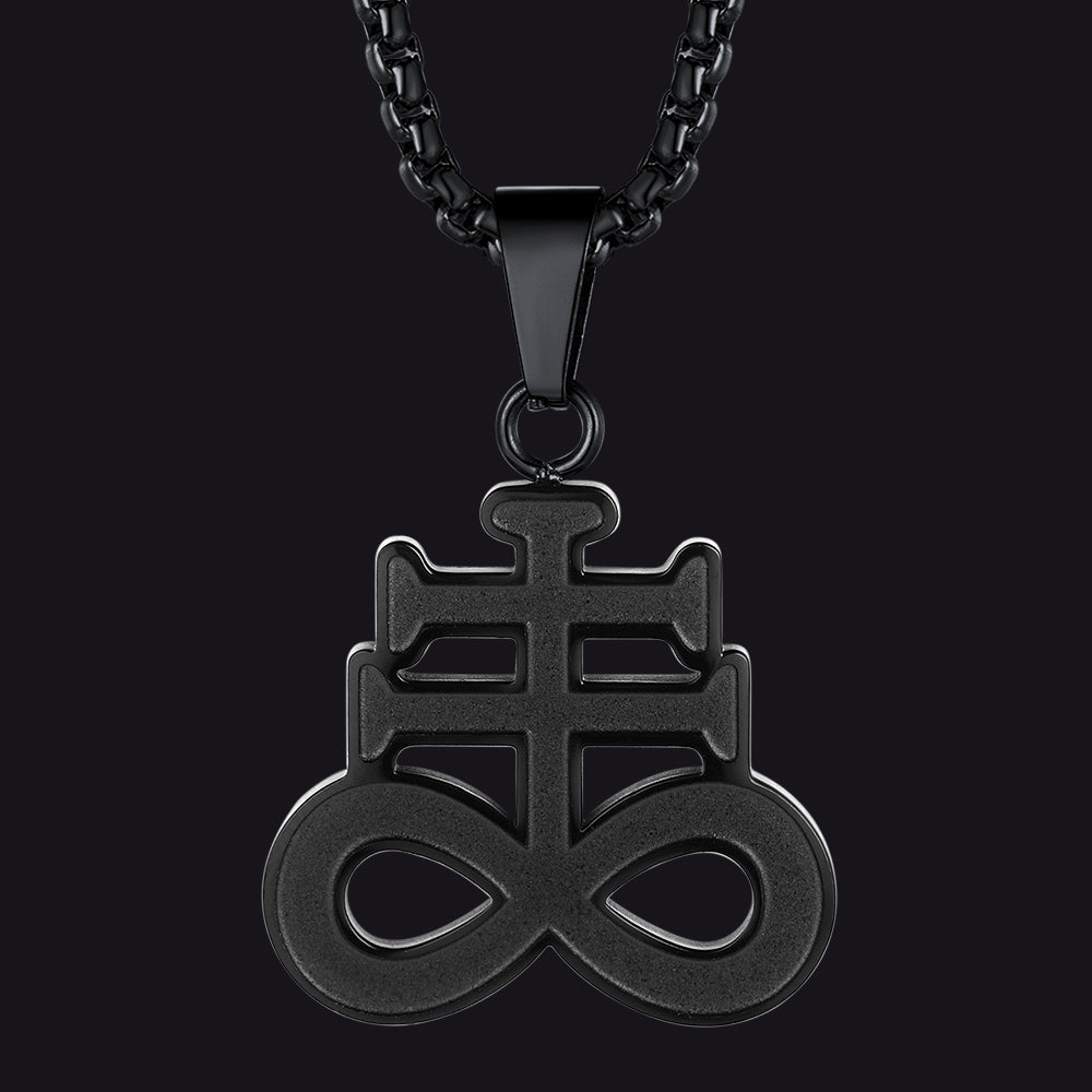 FaithHeart Satanic Leviathan Cross Necklace For Men FaithHeart