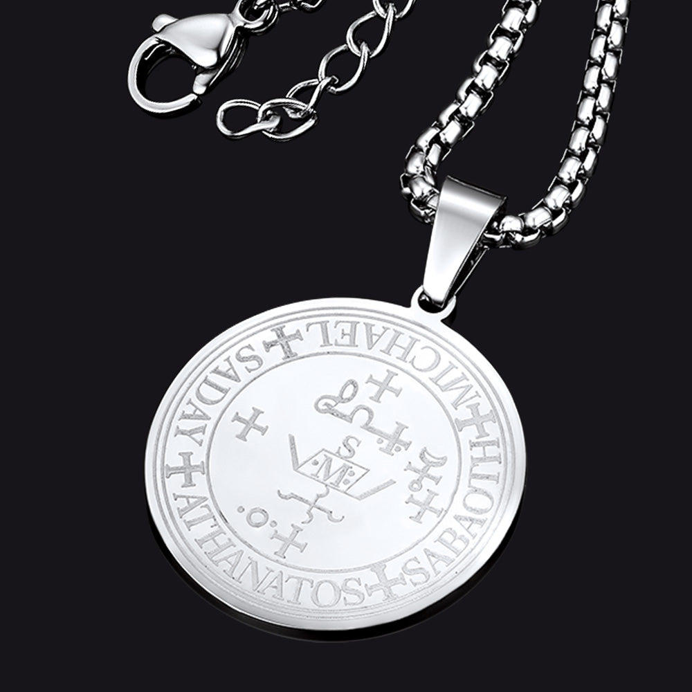 FaithHeart Sigil of Archangel Michael Talisman Necklace for Men FaithHeart