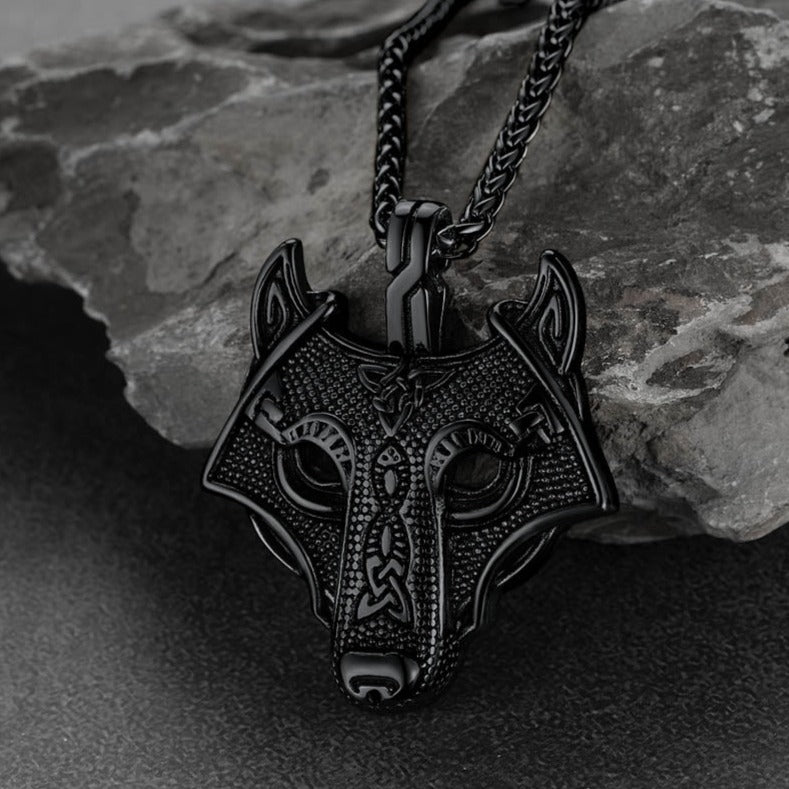FaithHeart Viking Celtic Wolf Necklace For Men FaithHeart