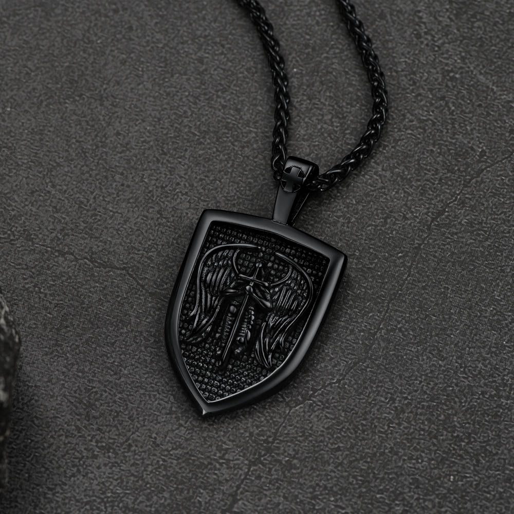 FaithHeart Shield Archangel St. Michael Protection Necklace For Men FaithHeart