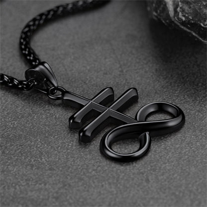 FaithHeart Satan Leviathan Cross Necklace Pendant for Men FaithHeart