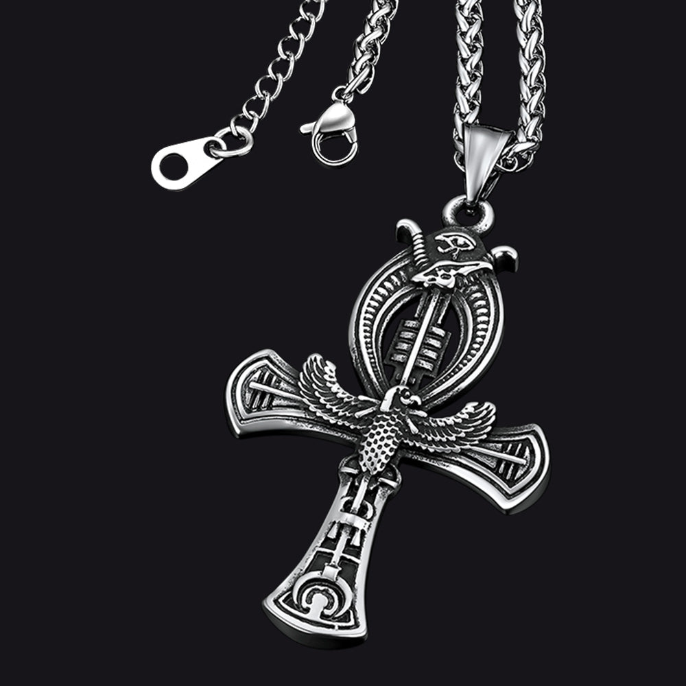 Flash Sale Egyptian Ankh Cross Necklace Eagle