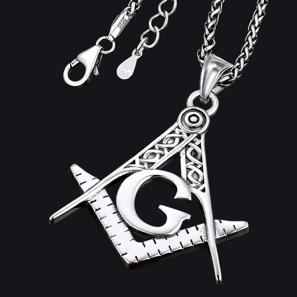 FaithHeart Masonic Pendant Necklace for Freemason FaithHeart