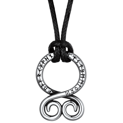 FaithHeart Viking Troll Cross Necklace Amulet Pendant with Runes FaithHeart