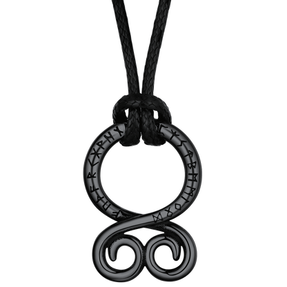 FaithHeart Viking Troll Cross Necklace Amulet Pendant with Runes FaithHeart
