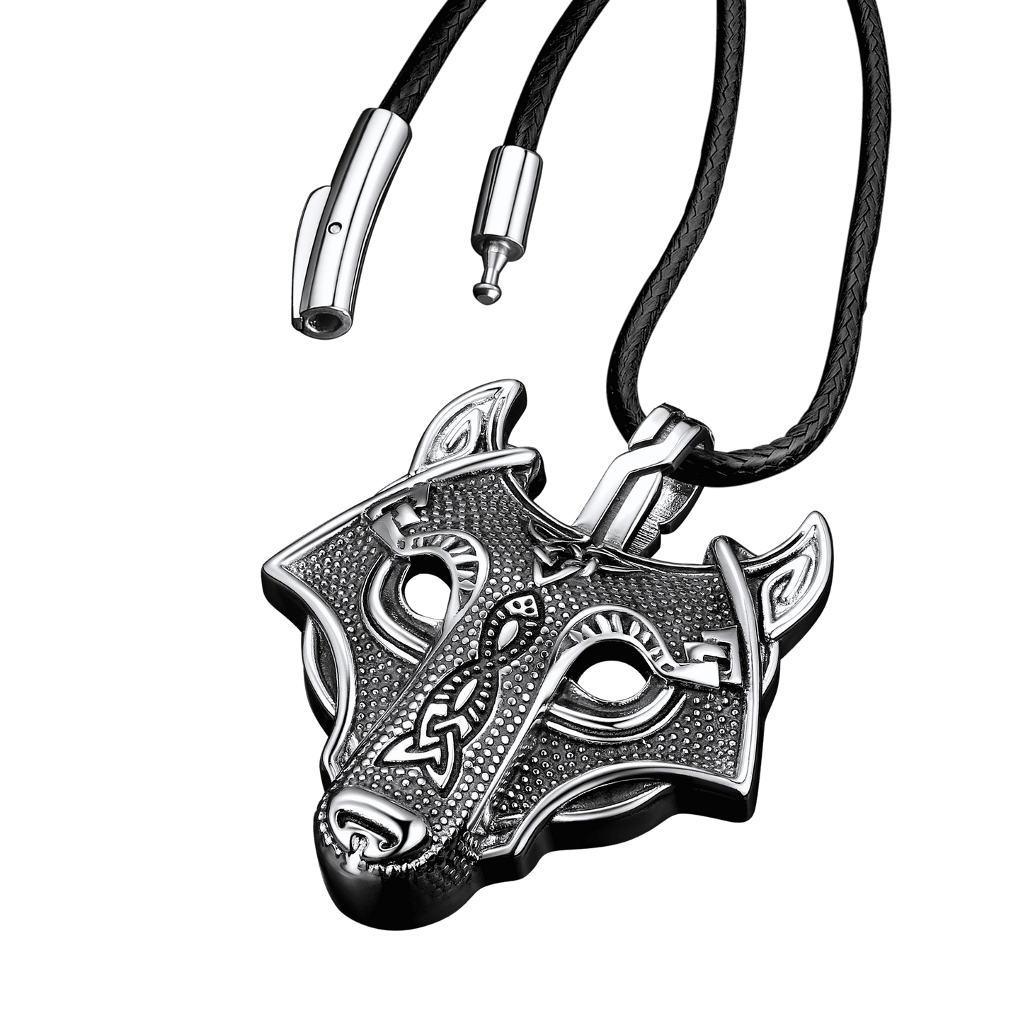 FaithHeart Viking Celtic Wolf Necklace For Men FaithHeart