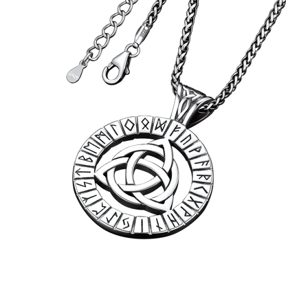 FaithHeart Viking Runes Celtic Knot Necklace for Men FaithHeart