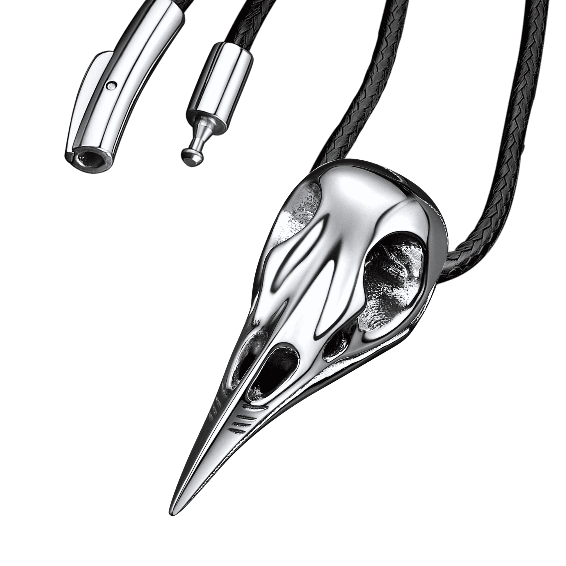 FaithHeart Viking Odin Raven Skull Necklace For Men FaithHeart