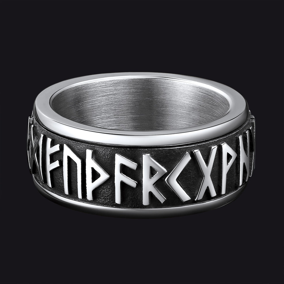 Norse Viking Rune Band Ring for Men | Fidget Spinner Rings for Anxiety ...