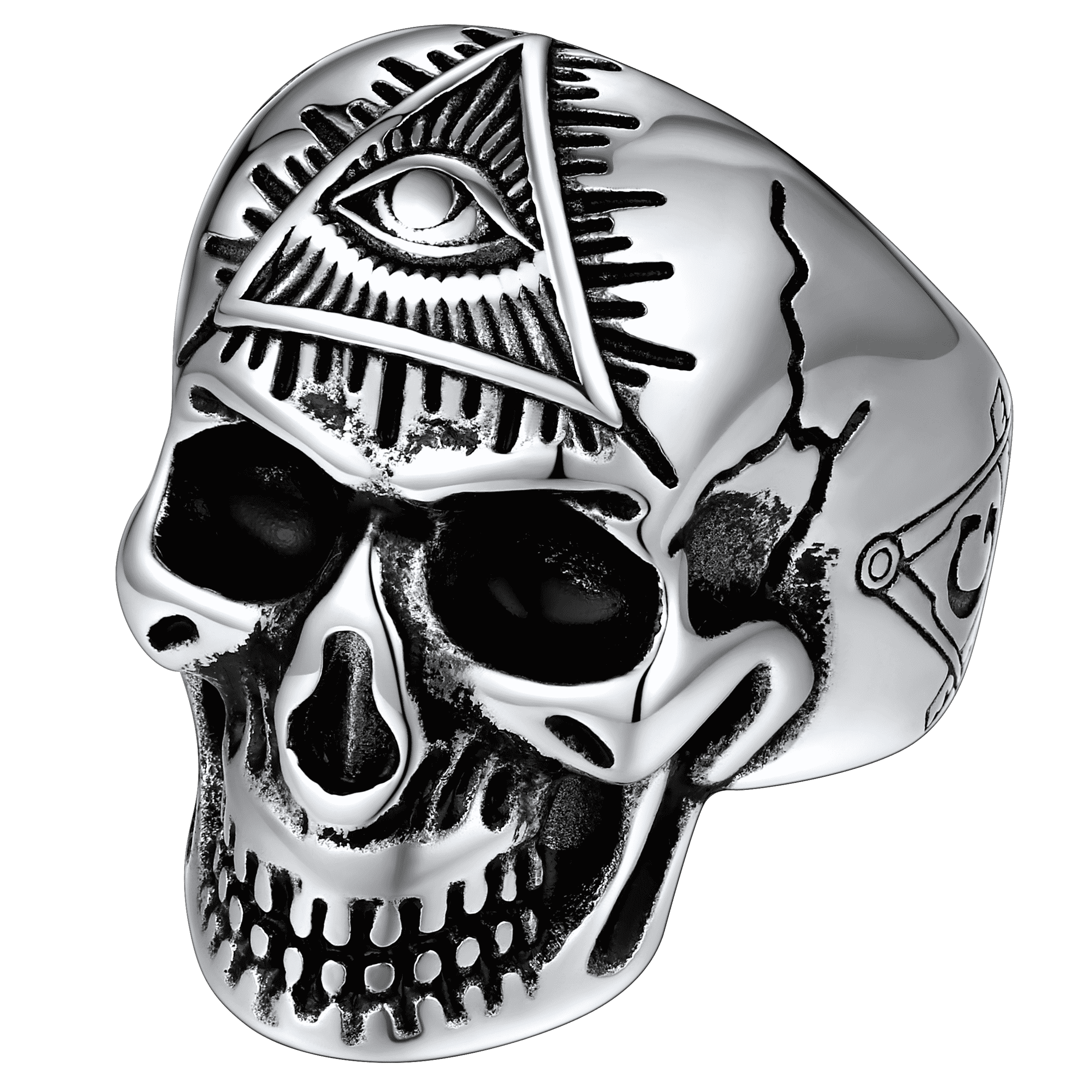 Eye Providence Skull Ring