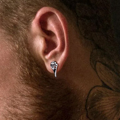 FaithHeart Viking Raven Stud Earrings With Celtic Knot For Men FaithHeart