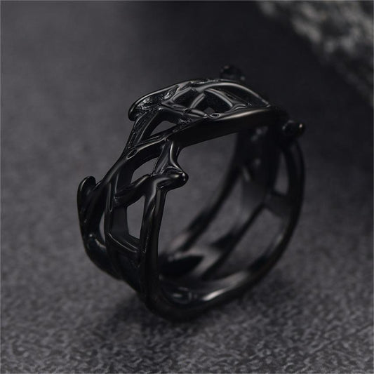 FaithHeart Christian Crown of Thorns Ring Stainless Steel For Men FaithHeartimg