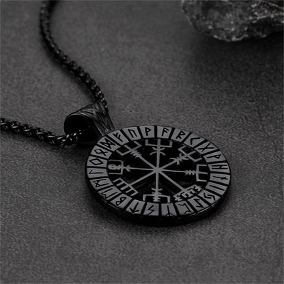 FaithHeart Viking Rune Vegvisir Necklace Pendant For Men FaithHeart