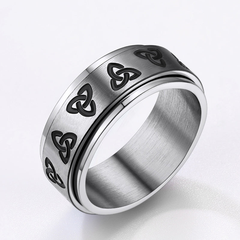 Sterling Celtic Knot Spinner Rings - Sizes 7-14